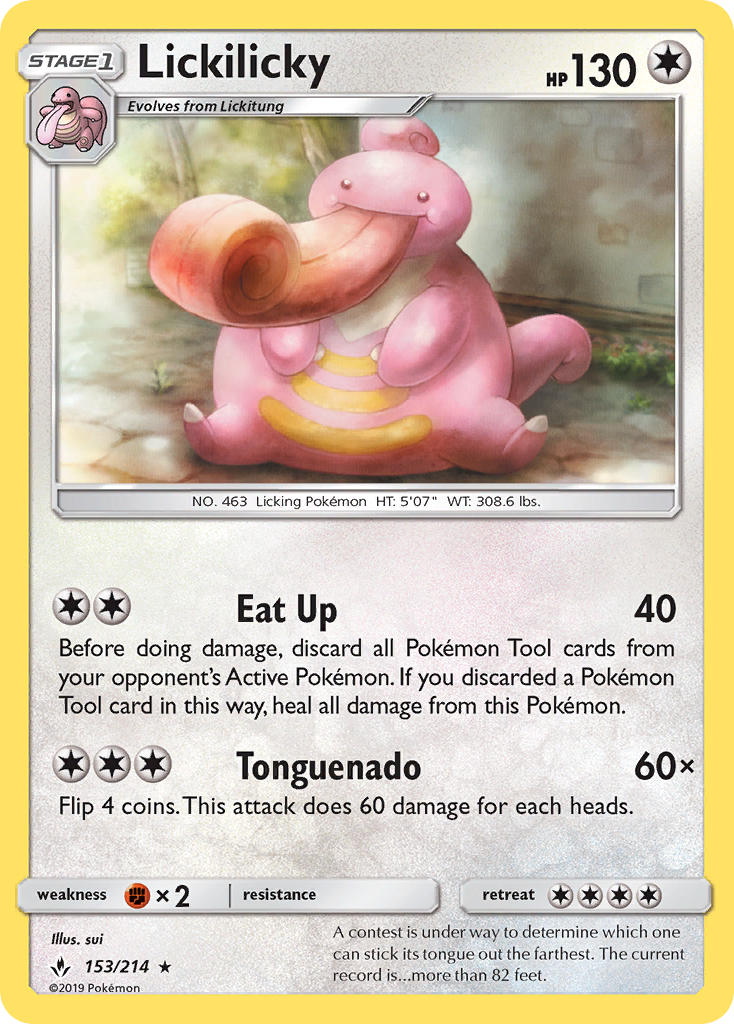 Lickilicky - Unbroken Bonds - #153 - Pokemon TCG card