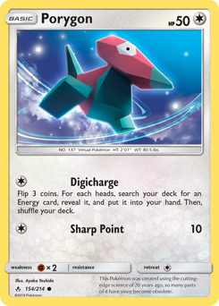 Porygon #154 Porygon - Unbroken Bonds - #154 - Pokemon TCG card