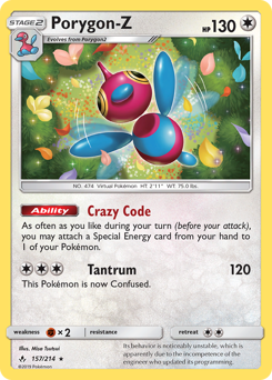 Porygon-Z #157 Porygon-Z - Unbroken Bonds - #157 - Pokemon TCG card