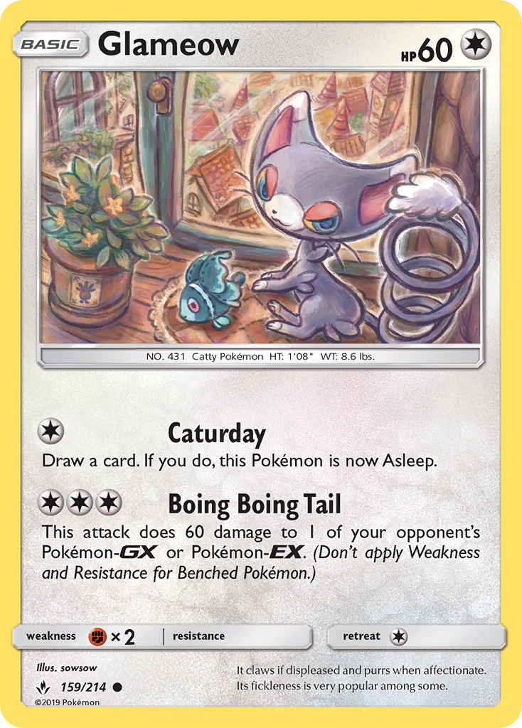 Glameow - Unbroken Bonds - #159 - Pokemon TCG card