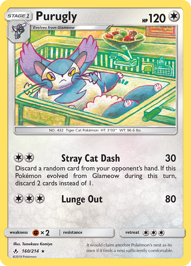 Purugly - Unbroken Bonds - #160 - Pokemon TCG card