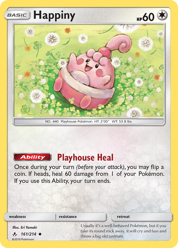 Happiny - Unbroken Bonds - #161 - Pokemon TCG card