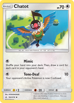 Chatot - Unbroken Bonds - #162 - Pokemon TCG card