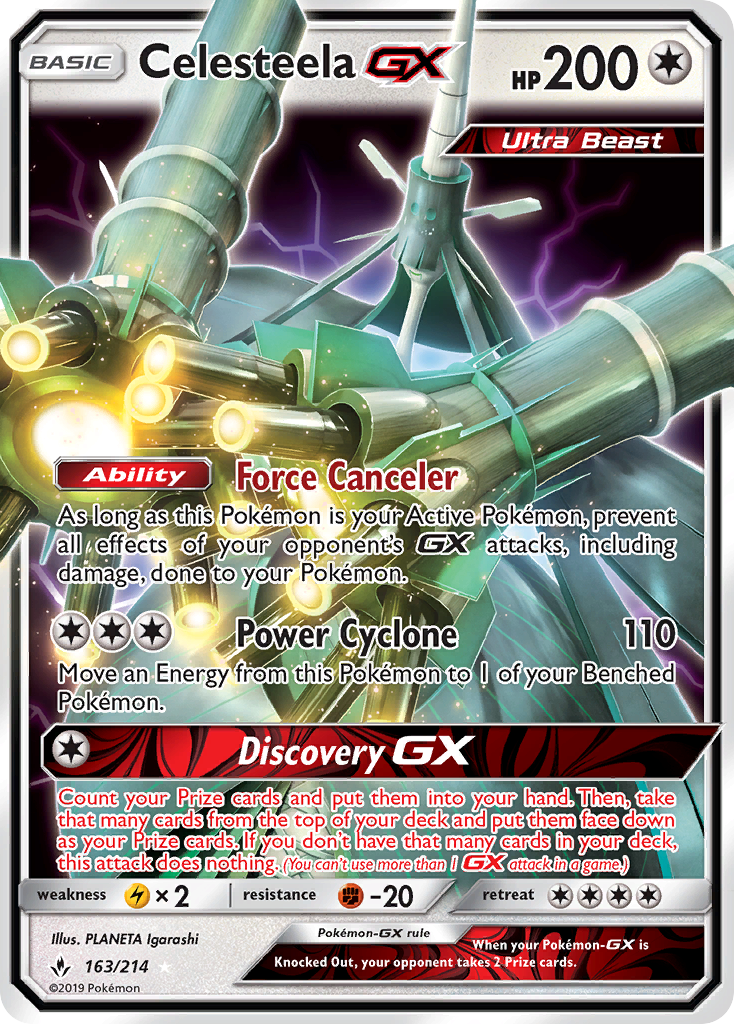Celesteela-GX - Unbroken Bonds - #163 - Pokemon TCG card