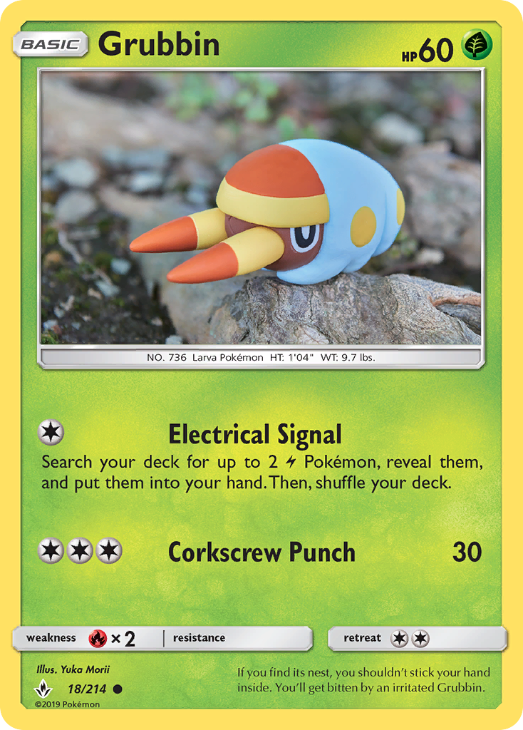 Grubbin - Unbroken Bonds - #18 - Pokemon TCG card