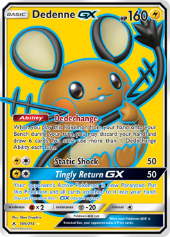 Dedenne-GX #195 Dedenne-GX - Unbroken Bonds - #195 - Pokemon TCG card