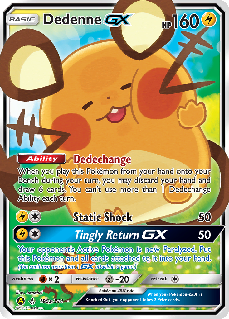 Dedenne-GX - Unbroken Bonds - #195a - Pokemon TCG card