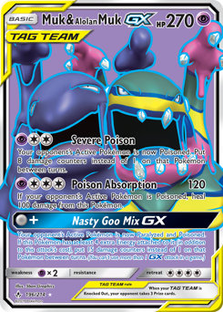Muk & Alolan Muk-GX #196 Muk & Alolan Muk-GX - Unbroken Bonds - #196 - Pokemon TCG card