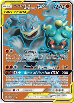 Marshadow & Machamp-GX - Unbroken Bonds - #198 - Pokemon TCG card