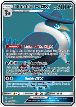 Honchkrow-GX - Unbroken Bonds - #202 - Pokemon TCG card