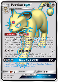 Persian-GX #207 Persian-GX - Unbroken Bonds - #207 - Pokemon TCG card