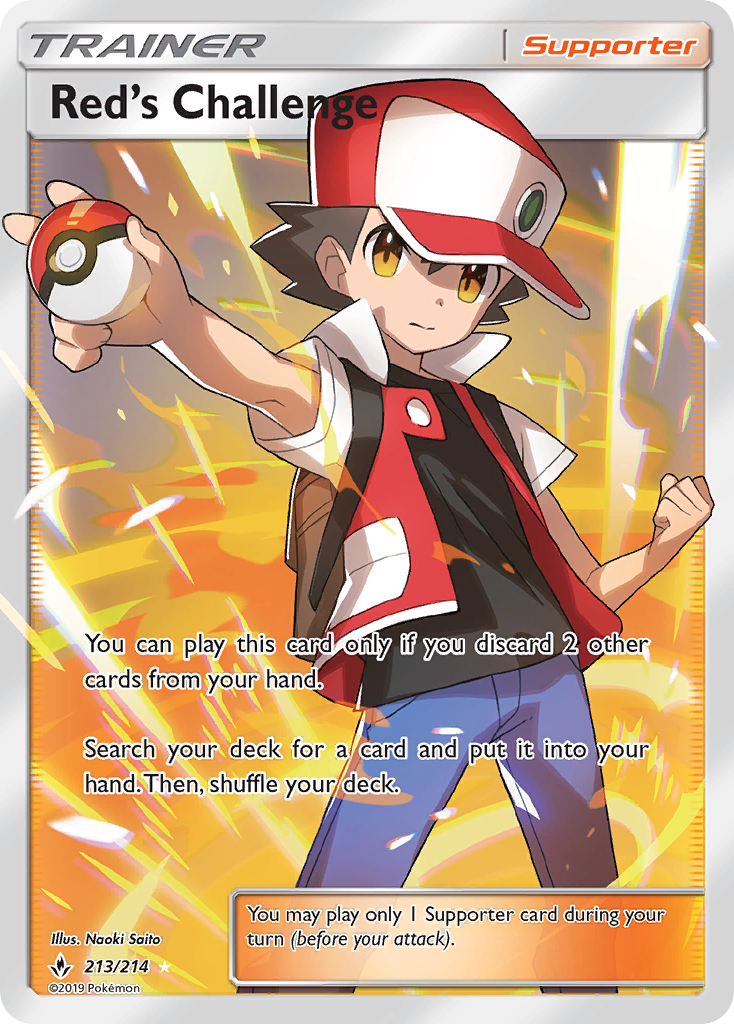 Red's Challenge - Unbroken Bonds - #213 - Pokemon TCG card