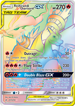Reshiram & Charizard-GX #217 Reshiram & Charizard-GX - Unbroken Bonds - #217 - Pokemon TCG card