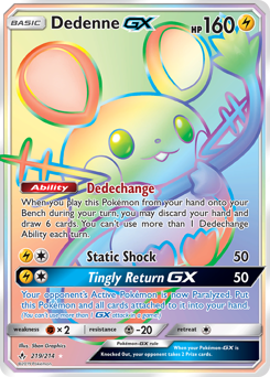 Dedenne-GX #219 Dedenne-GX - Unbroken Bonds - #219 - Pokemon TCG card