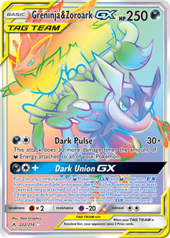 Greninja & Zoroark-GX #222 Greninja & Zoroark-GX - Unbroken Bonds - #222 - Pokemon TCG card