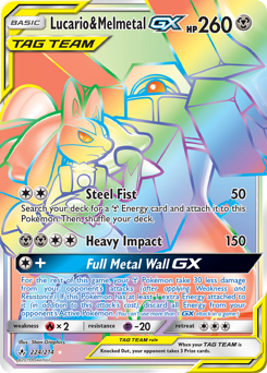 Lucario & Melmetal-GX #224 Lucario & Melmetal-GX - Unbroken Bonds - #224 - Pokemon TCG card