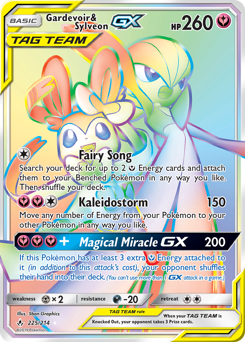 Gardevoir & Sylveon-GX - Unbroken Bonds - #225 - Pokemon TCG card