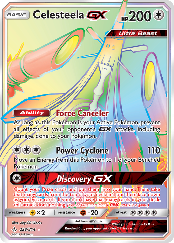 Celesteela-GX - Unbroken Bonds - #228 - Pokemon TCG card