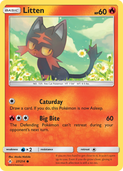 Litten - Unbroken Bonds - #27 - Pokemon TCG card
