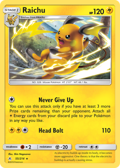 Raichu #55 Raichu - Unbroken Bonds - #55 - Pokemon TCG card