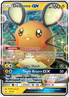 Dedenne-GX #57 Dedenne-GX - Unbroken Bonds - #57 - Pokemon TCG card