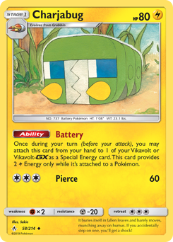 Charjabug #58 Charjabug - Unbroken Bonds - #58 - Pokemon TCG card