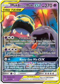 Muk & Alolan Muk-GX #61 Muk & Alolan Muk-GX - Unbroken Bonds - #61 - Pokemon TCG card