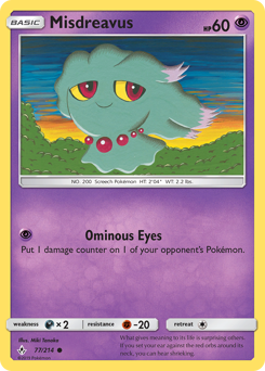 Misdreavus #77 Misdreavus - Unbroken Bonds - #77 - Pokemon TCG card