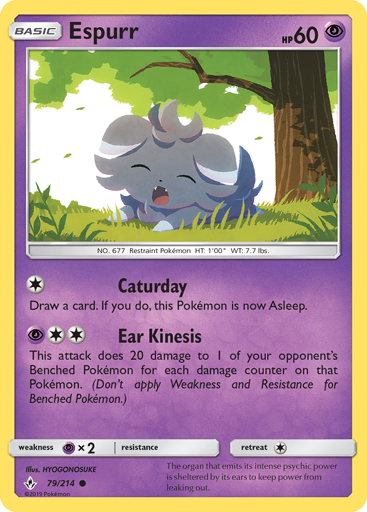 Espurr - Unbroken Bonds - #79 - Pokemon TCG card