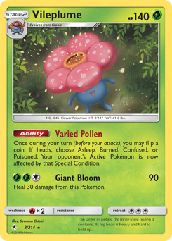 Vileplume #8 Vileplume - Unbroken Bonds - #8 - Pokemon TCG card