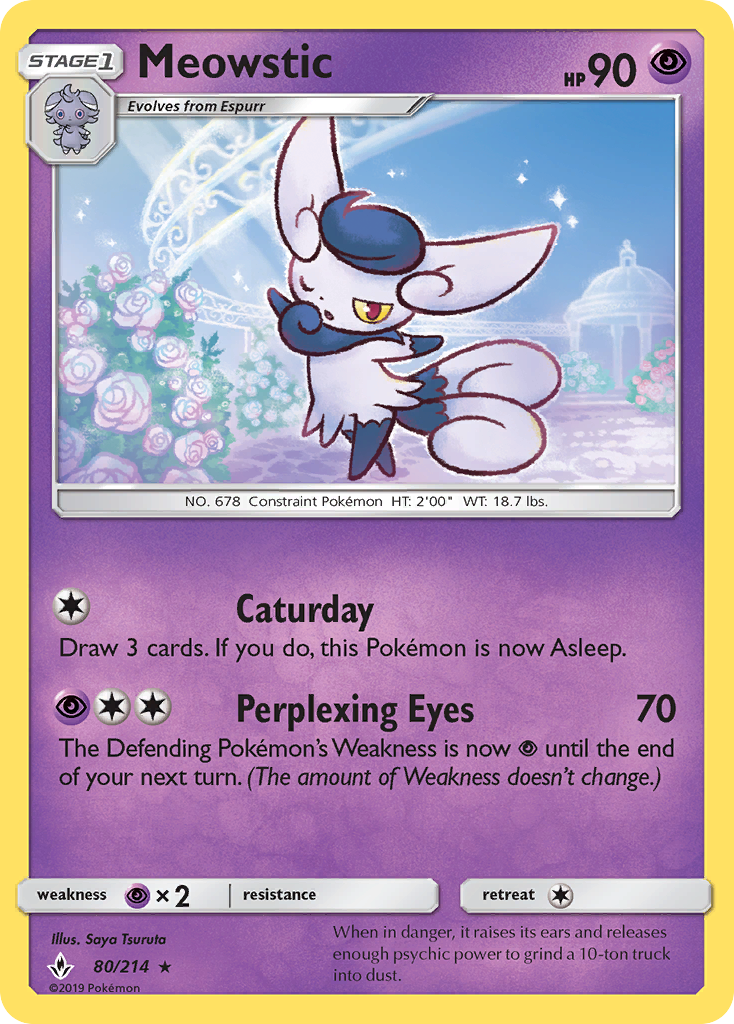 Meowstic - Unbroken Bonds - #80 - Pokemon TCG card