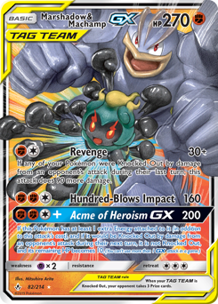 Marshadow & Machamp-GX - Unbroken Bonds - #82 - Pokemon TCG card