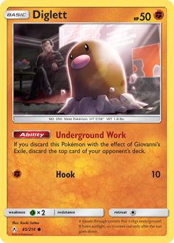 Diglett - Unbroken Bonds - #85 - Pokemon TCG card