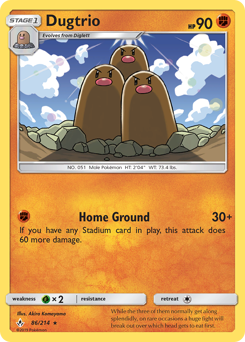 Dugtrio - Unbroken Bonds - #86 - Pokemon TCG card