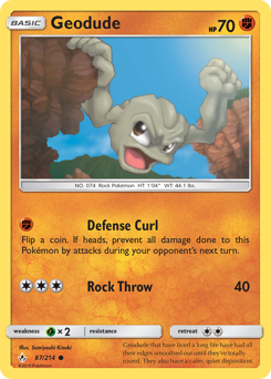 Geodude #87 Geodude - Unbroken Bonds - #87 - Pokemon TCG card