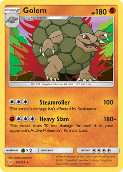 Golem #89 Golem - Unbroken Bonds - #89 - Pokemon TCG card