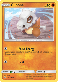 Cubone - Unbroken Bonds - #90 - Pokemon TCG card