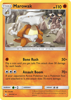 Marowak #91 Marowak - Unbroken Bonds - #91 - Pokemon TCG card