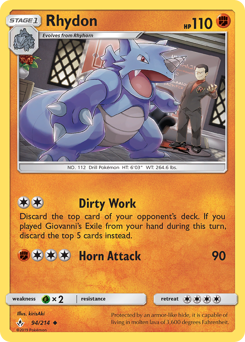 Rhydon #94 Rhydon - Unbroken Bonds - #94 - Pokemon TCG card