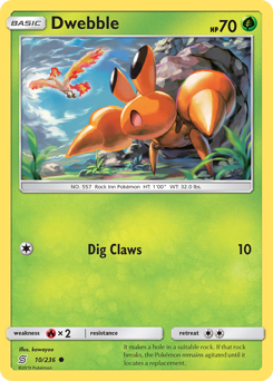 Dwebble #10 Dwebble - Unified Minds - #10 - Pokemon TCG card