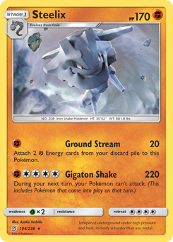 Steelix - Unified Minds - #104 - Pokemon TCG card