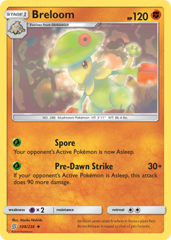 Breloom - Unified Minds - #108 - Pokemon TCG card