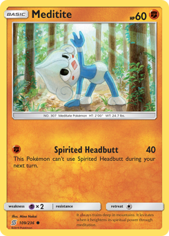 Meditite - Unified Minds - #109 - Pokemon TCG card