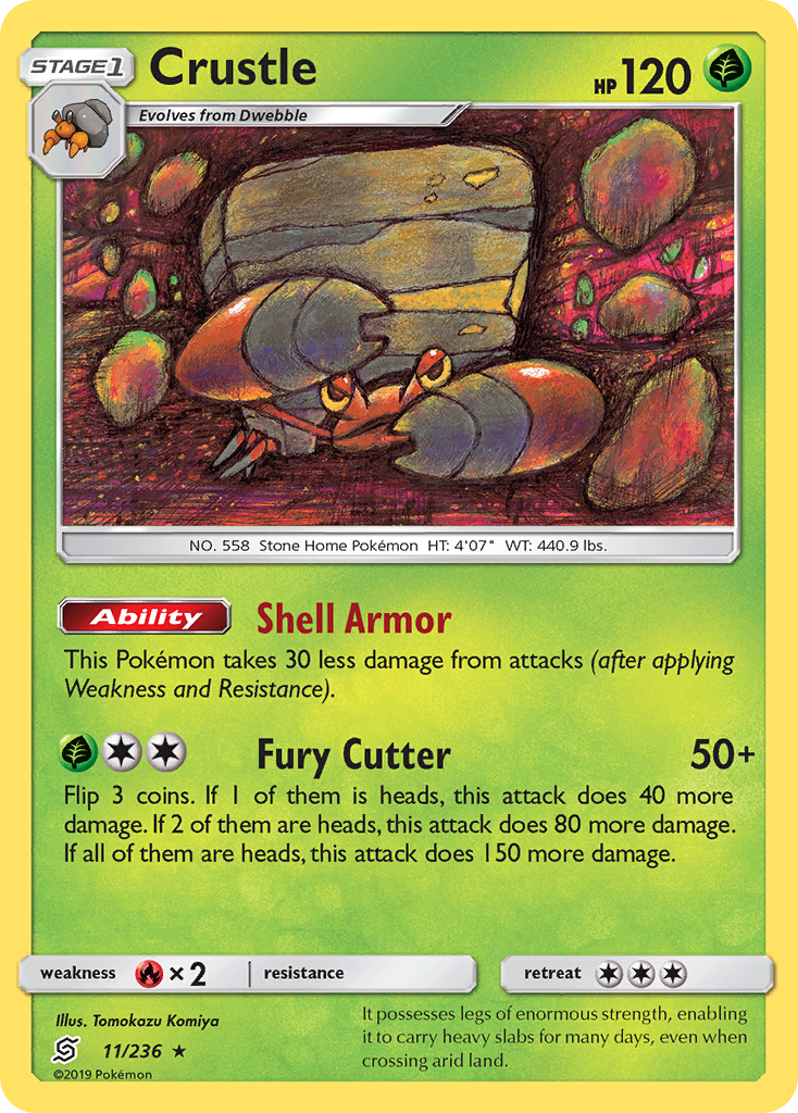 Crustle - Unified Minds - #11 - Pokemon TCG card