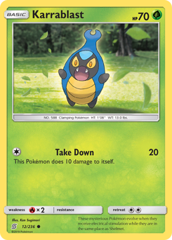 Karrablast - Unified Minds - #12 - Pokemon TCG card
