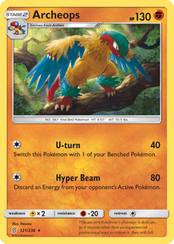 Archeops - Unified Minds - #121 - Pokemon TCG card