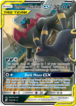 Umbreon & Darkrai-GX - Unified Minds - #125 - Pokemon TCG card