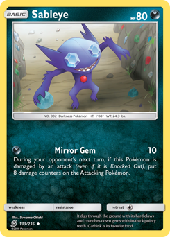 Sableye #133 Sableye - Unified Minds - #133 - Pokemon TCG card