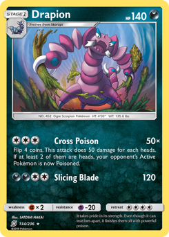 Drapion - Unified Minds - #134 - Pokemon TCG card
