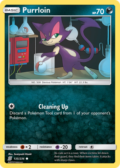 Purrloin #135 Purrloin - Unified Minds - #135 - Pokemon TCG card